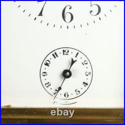 Horloge de Voyage Ancien Bronze Verre Italie du XIXe Siècle Original