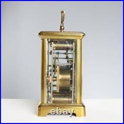 Horloge de Voyage Ancien Bronze Verre Italie du XIXe Siècle Original