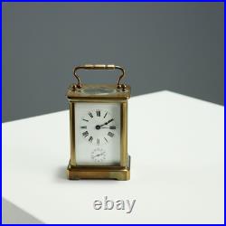 Horloge de Voyage Ancien Bronze avec Trousse XIXe Siècle Original