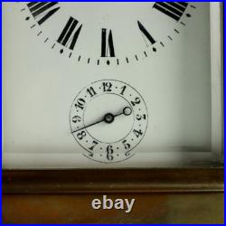 Horloge de Voyage Ancien Bronze avec Trousse XIXe Siècle Original