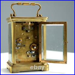 Horloge de Voyage Ancien Bronze avec Trousse XIXe Siècle Original