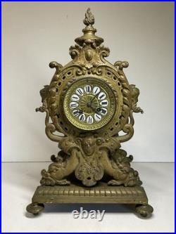 IMPORTANT CARTEL HORLOGE DE 9 KG, EN BRONZE DU XIX eme SIÈCLE. PENDULE