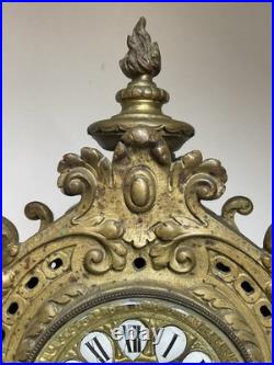 IMPORTANT CARTEL HORLOGE DE 9 KG, EN BRONZE DU XIX eme SIÈCLE. PENDULE