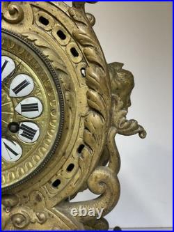 IMPORTANT CARTEL HORLOGE DE 9 KG, EN BRONZE DU XIX eme SIÈCLE. PENDULE