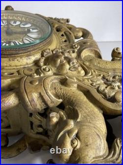 IMPORTANT CARTEL HORLOGE DE 9 KG, EN BRONZE DU XIX eme SIÈCLE. PENDULE