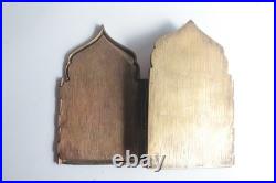 Icône quadriptyque bronze émaillé 12 Grandes fêtes Russie XIXe siècle (73151) Icône quadriptyque bronze émaillé 12 Grandes fêtes Russie XIXe siècle (73151)