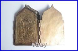 Icône quadriptyque bronze émaillé 12 Grandes fêtes Russie XIXe siècle (73151) Icône quadriptyque bronze émaillé 12 Grandes fêtes Russie XIXe siècle (73151)