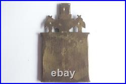 Icône triptyque bronze Saint Nicolas de Mozajsk Russie XIXe siècle (73163)