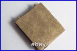 Icône triptyque bronze émaillé Déisis Russie XIXe siècle (73153)