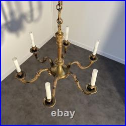 Important Lustre à six lumières en bronze doré ciselé, Empire, XIXe siècle