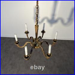 Important Lustre à six lumières en bronze doré ciselé, Empire, XIXe siècle