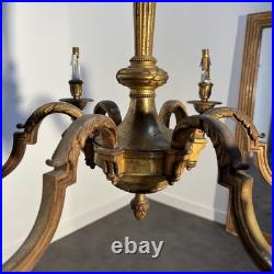 Important Lustre à six lumières en bronze doré ciselé, Empire, XIXe siècle