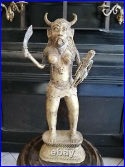 Inde XIXe siècle statue de Kali en bronze (cire perdue)