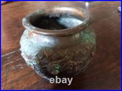 Japon Xix° Siecle Petit Pot En Bronze