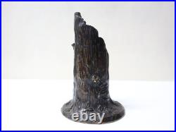 Jolie Sculpture à 2 patines bronze et or mendiante frileuse XIXe XXe siècle