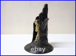 Jolie Sculpture à 2 patines bronze et or mendiante frileuse XIXe XXe siècle