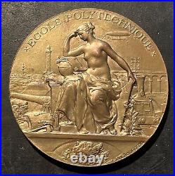 Jolie médaille bronze Art nouveau 149g Ecole Poytechnique 1892 BOURGEOIS
