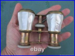 Jumelles anciennes Nacre laiton bronze XIXe siècle France