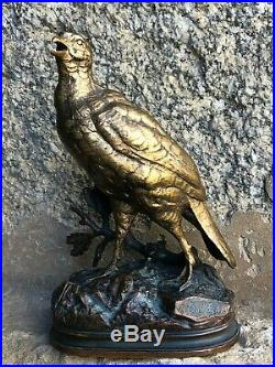La PERDRIX Alfred DUBUCAND 1828- 1894 Bronze Animalier XIX ème Siècle