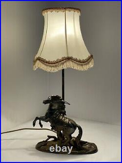 Lampe Auguste Dion Régule Style Bronze Cheval Equestre XIXe Siècle