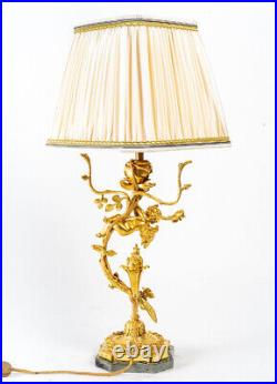 Lampe En Bronze Doré, Fin XIX siècle