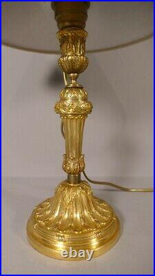 Lampe Louis XVI En Bronze Doré, époque XIX ème Siècle