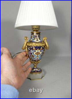 Lampe Napoléon III En Bronze Et émaux Cloisonné, époque XIX ème Siècle