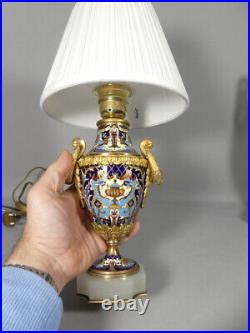 Lampe Napoléon III En Bronze Et émaux Cloisonné, époque XIX ème Siècle