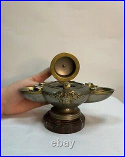 Lampe à huile en bronze XIXe siècle
