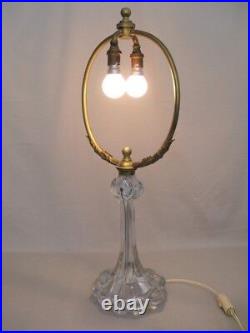 Lampe en cristal Baccarat, bronze doré époque fin XIX ème siècle