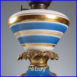 Lampes Anciennes Céramique Peinte Bronze Europe XIXe Siècle Originales