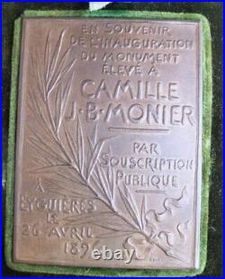 Laque en Bronze Monument Camille J. B. Monier à Eyguieres 1896 par Pillet