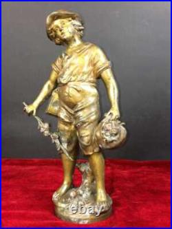 Le Devideuse. Figure En Bronze. Maxim, France. Xix-xx Siècle