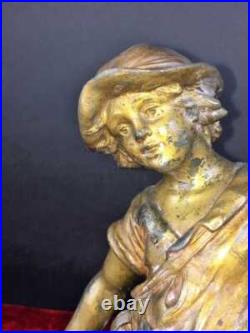 Le Devideuse. Figure En Bronze. Maxim, France. Xix-xx Siècle