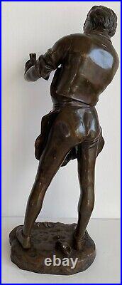 Le potier, sculpture en bronze de la fin du XIX ème siècle