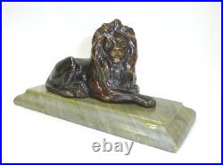 Lion En Bronze Russie XIXe Siècle