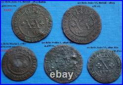 Lot 5, 10 & 20 Reis, XVIII & XIXe Siècle (Portugal & Brésil)