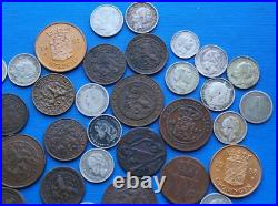 Lot Monnaies Argent & Bronze (Cents) XIXe & XXe Siècle / Pays-Bas