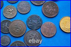 Lot Monnaies Argent & Bronze (Cents) XIXe & XXe Siècle / Pays-Bas
