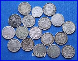 Lot Monnaies Argent & Bronze (Cents) XIXe & XXe Siècle / Pays-Bas