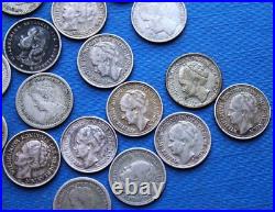 Lot Monnaies Argent & Bronze (Cents) XIXe & XXe Siècle / Pays-Bas