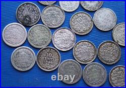 Lot Monnaies Argent & Bronze (Cents) XIXe & XXe Siècle / Pays-Bas