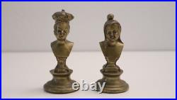 Lot de 2 Anciennes Statuettes en bronze Jean qui pleure Jean qui rit XIXe siècle