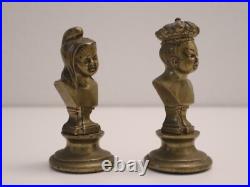 Lot de 2 Anciennes Statuettes en bronze Jean qui pleure Jean qui rit XIXe siècle