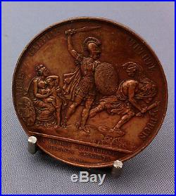 Louis XVIII Medaille En Bronze D'epoque 1823 L'espagne Liberee