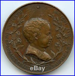 Louis XVIII Médaille par Montagny Baptême du duc de Bordeaux 1821 Rare