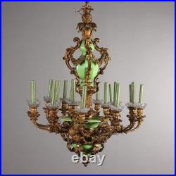Lustre Ancien Napoléon III Bronze Doré XIXe Siècle Original