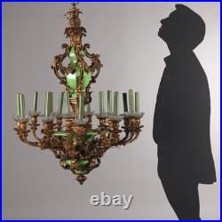 Lustre Ancien Napoléon III Bronze Doré XIXe Siècle Original