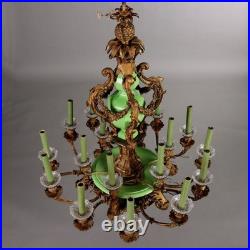 Lustre Ancien Napoléon III Bronze Doré XIXe Siècle Original