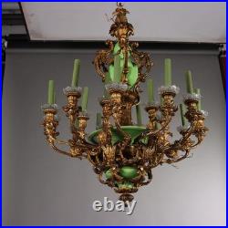 Lustre Ancien Napoléon III Bronze Doré XIXe Siècle Original